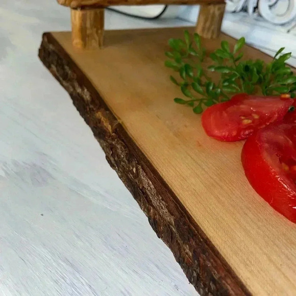 charcuterie live edge Other - Charcuterie board. Live Edge MAPLE. CUSTOM MADE. BRANCH HANDLES, OILED FOOD SAFE